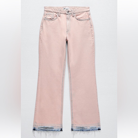 ZARA Pink Jeans Womens Size 2 Wide Leg High Rise Distressed

BOOTCUT JEANS - Picture 1 of 5